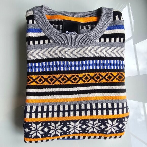 Men's Bench Crew Neck Long Sleeve Winter Pullover Sweater, Size M - Picture 11 of 12